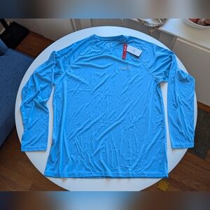 Men's Long Sleeve Moisturizer Wicking Rash Guard UV Swim Shirt